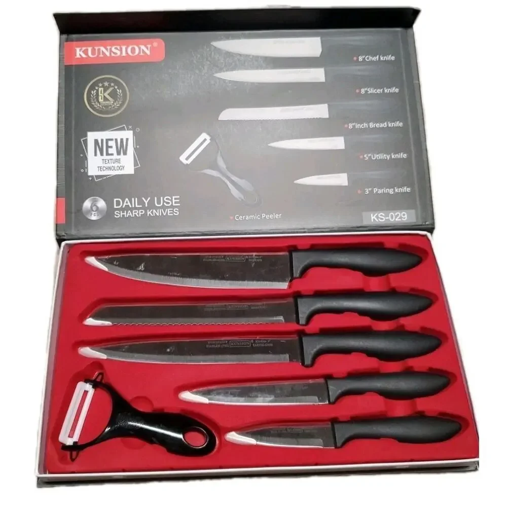 KUNSION Chefs Knife Set KS-029 6 pieces In Set